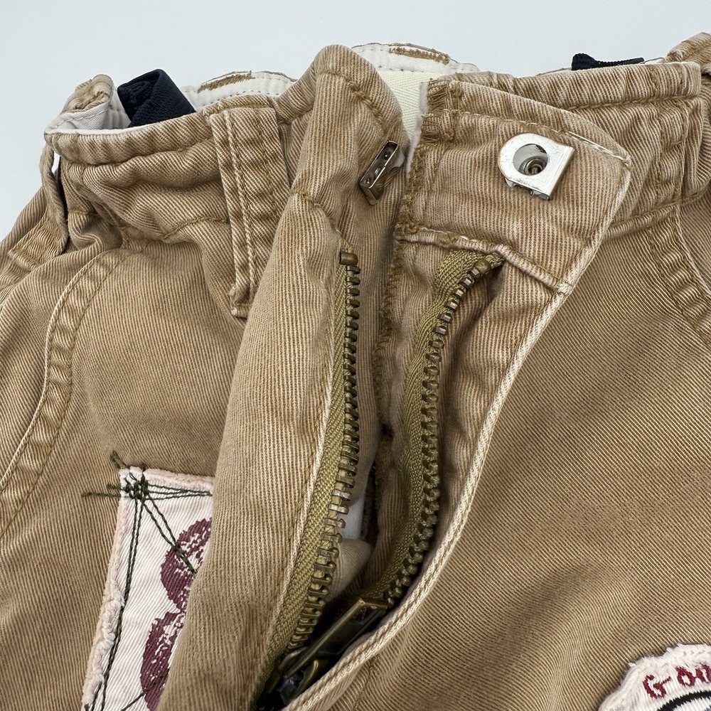 GAP Kids Cargo‎ Pants 5 Boys Khaki Utility Pockets Y2K Military Style Cotton - Picture 11 of 15